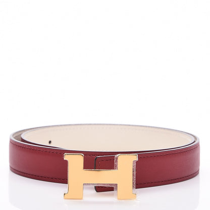 Hermes Epsom Swift 24mm Mini Constance H Belt 70 Craie Rouge Grenat 1 of 10