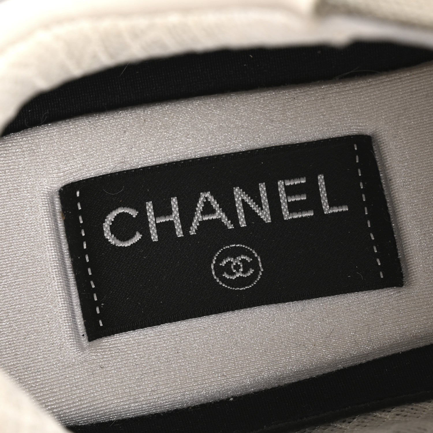 Chanel Fabric Suede Calfskin Womens CC Sneakers 38.5 Beige Dark Beige Purple 7 of 11