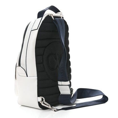 Christian Dior X SHAWN STUSSY Grained Calfskin Ox Head Crossbody Backpack White 3 of 11