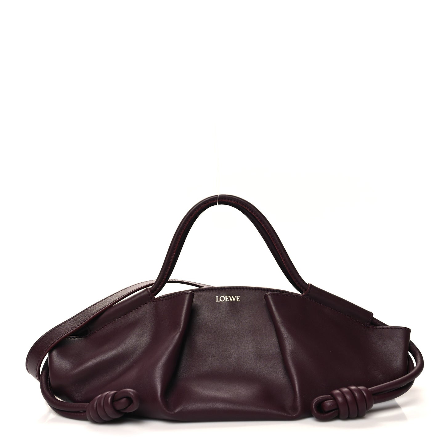 Shiny Nappa Calfskin Small Paseo Bag Burgundy