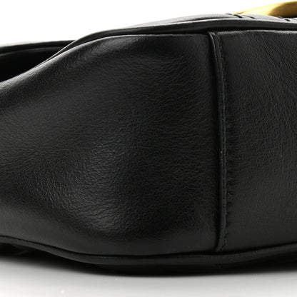 Gucci Calfskin Matelasse Mini GG Marmont Shoulder Bag Black 9 of 11