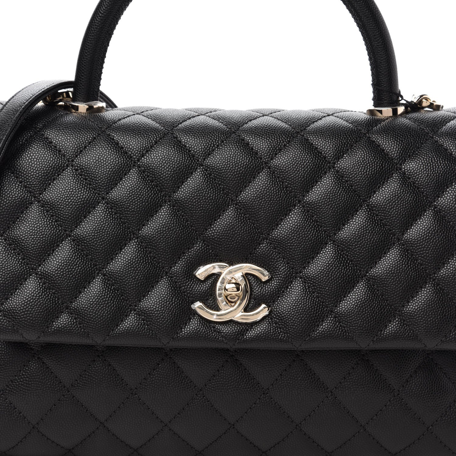 Chanel Caviar Quilted Small Coco Handle Flap Black 10 of 11
