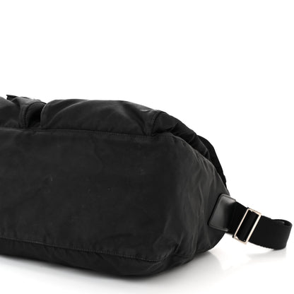 Prada Tessuto Nylon Saffiano Vela Messenger Bag Black 10 of 11