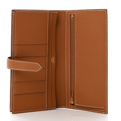 Hermes Epsom Bearn Gusset Wallet Gold 5 of 8