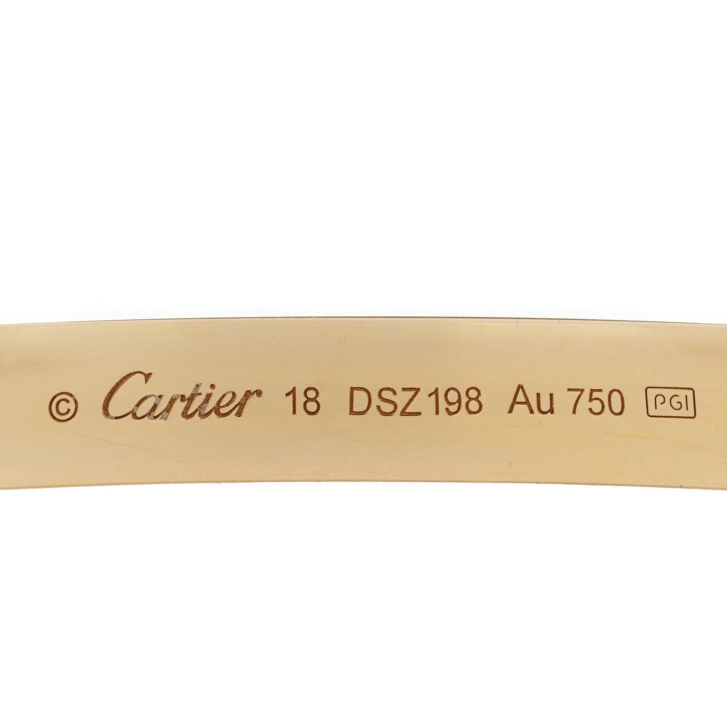 Cartier 18K Yellow Gold LOVE Cuff Bracelet 18 3 of 4