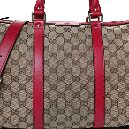 Gucci Monogram Medium Joy Boston Hibiscus Red 10 of 14
