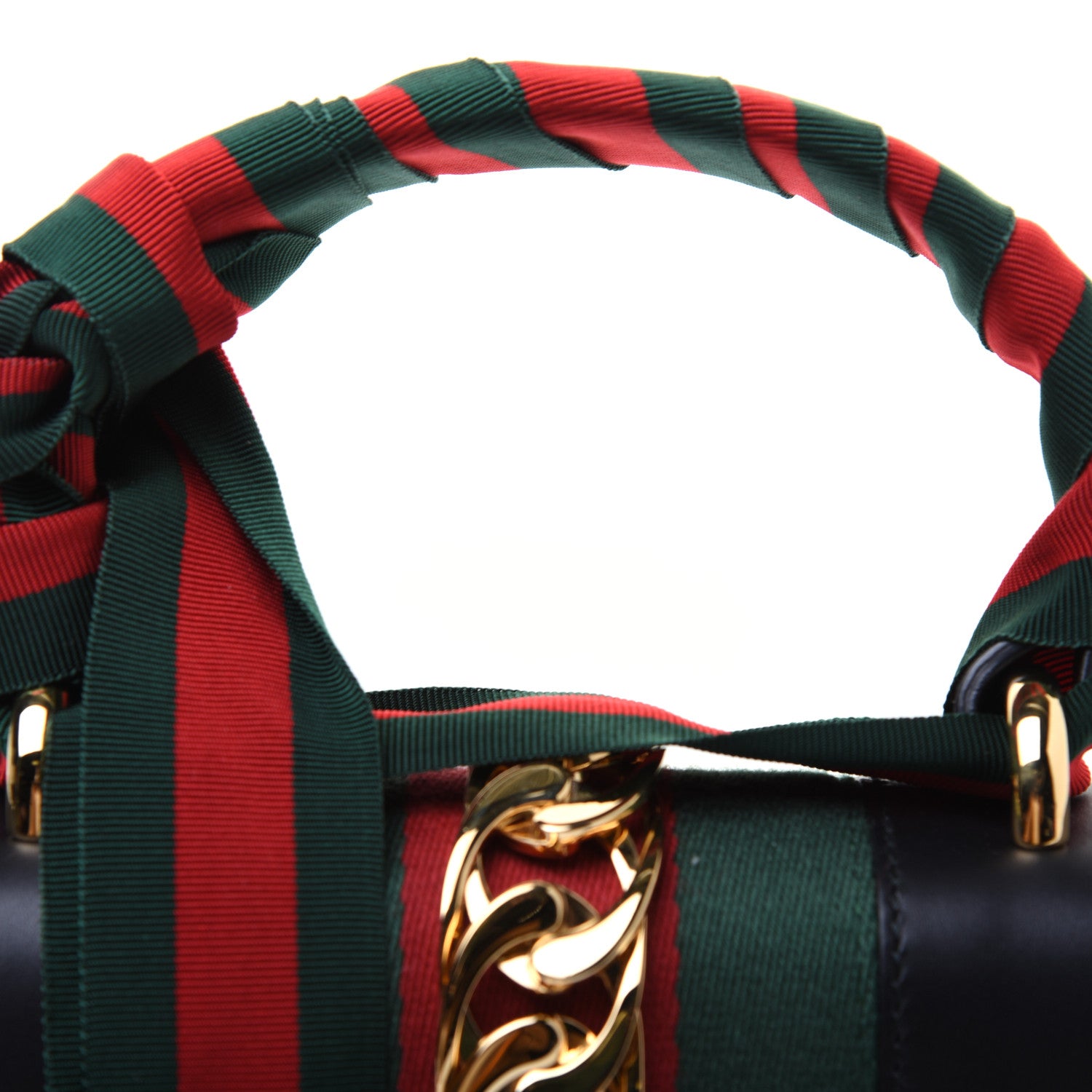 Gucci Calfskin Mini Sylvie Top Handle Bag Black 15 of 18