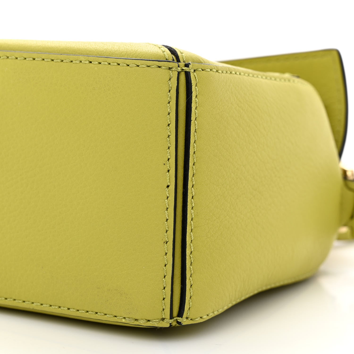 Loewe Calfskin Mini Puzzle Bag Lime Yellow 10 of 10