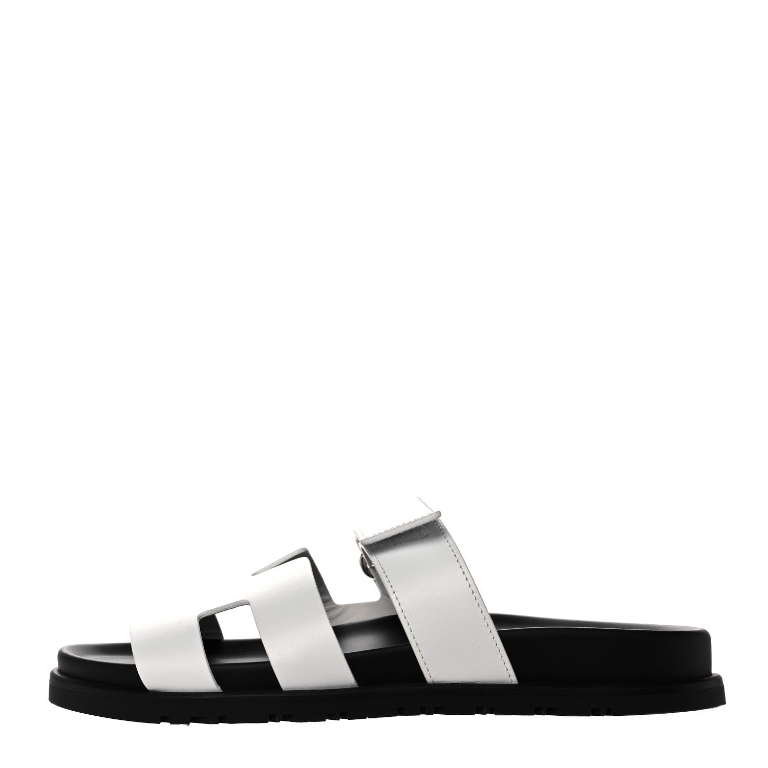 Hermes Calfskin Womens Chypre Sandals 38 White 1 of 8