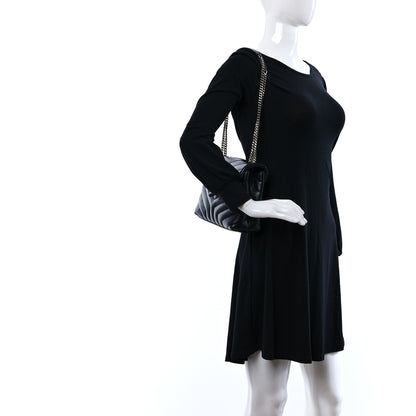 Saint Laurent Calfskin Y Quilted Monogram Small Loulou Chain Satchel Black 3 of 8