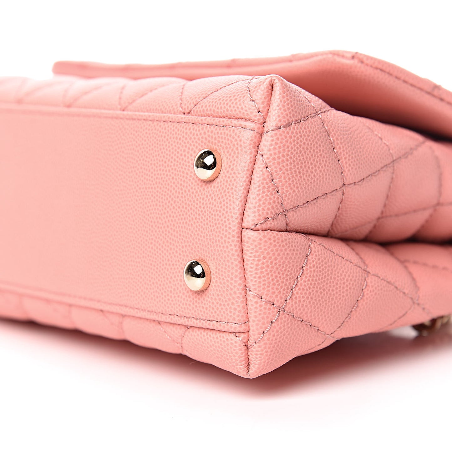 Caviar Quilted Mini Coco Handle Flap Pink