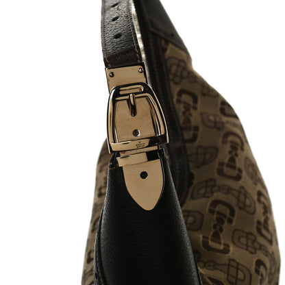 Gucci Canvas Horsebit Glam Hobo Dark Brown 17 of 27