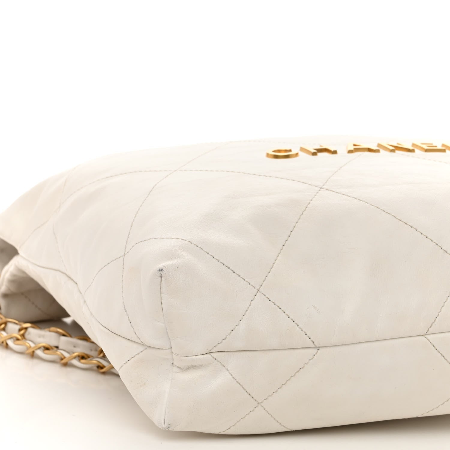 Chanel Shiny Calfskin Quilted Small Chanel 22 White 10 of 11
