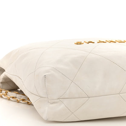 Chanel Shiny Calfskin Quilted Small Chanel 22 White 10 of 11