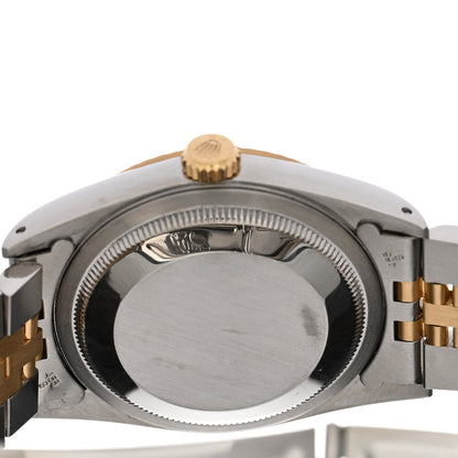 Rolex Stainless Steel 18K Yellow Gold 36mm Oyster Perpetual Datejust Watch White Roman 16233 4 of 4