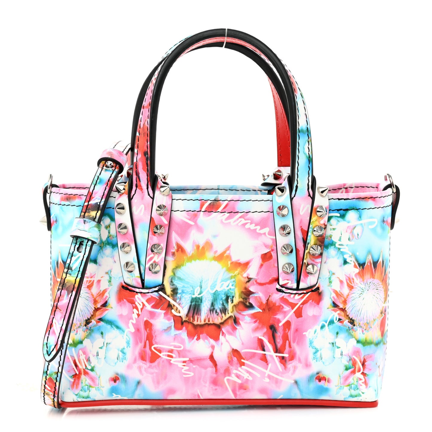 Calfskin Nano Celebration Print Cabata Tote Multicolor
