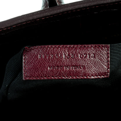 Saint Laurent Calfskin Crocodile Embossed Small Sac De Jour Bordeaux 7 of 7