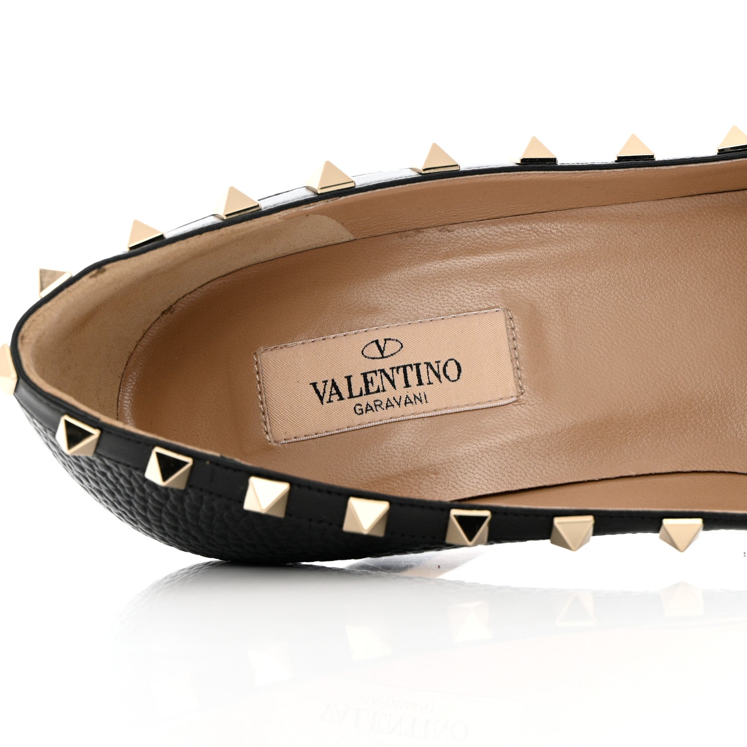 Valentino Garavani Pebbled Calfskin Rockstud 85mm Pumps 39.5 Black 7 of 10