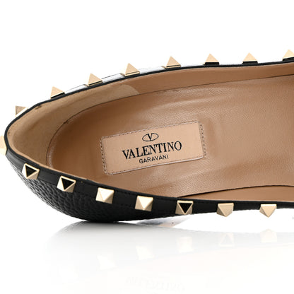 Valentino Garavani Pebbled Calfskin Rockstud 85mm Pumps 39.5 Black 7 of 10