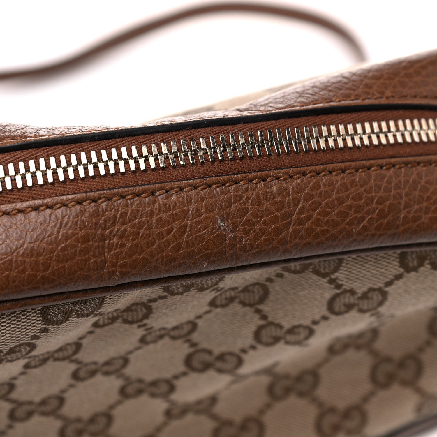 Gucci Monogram Mini Bree Messenger Bag Beige Tabacco 16 of 24