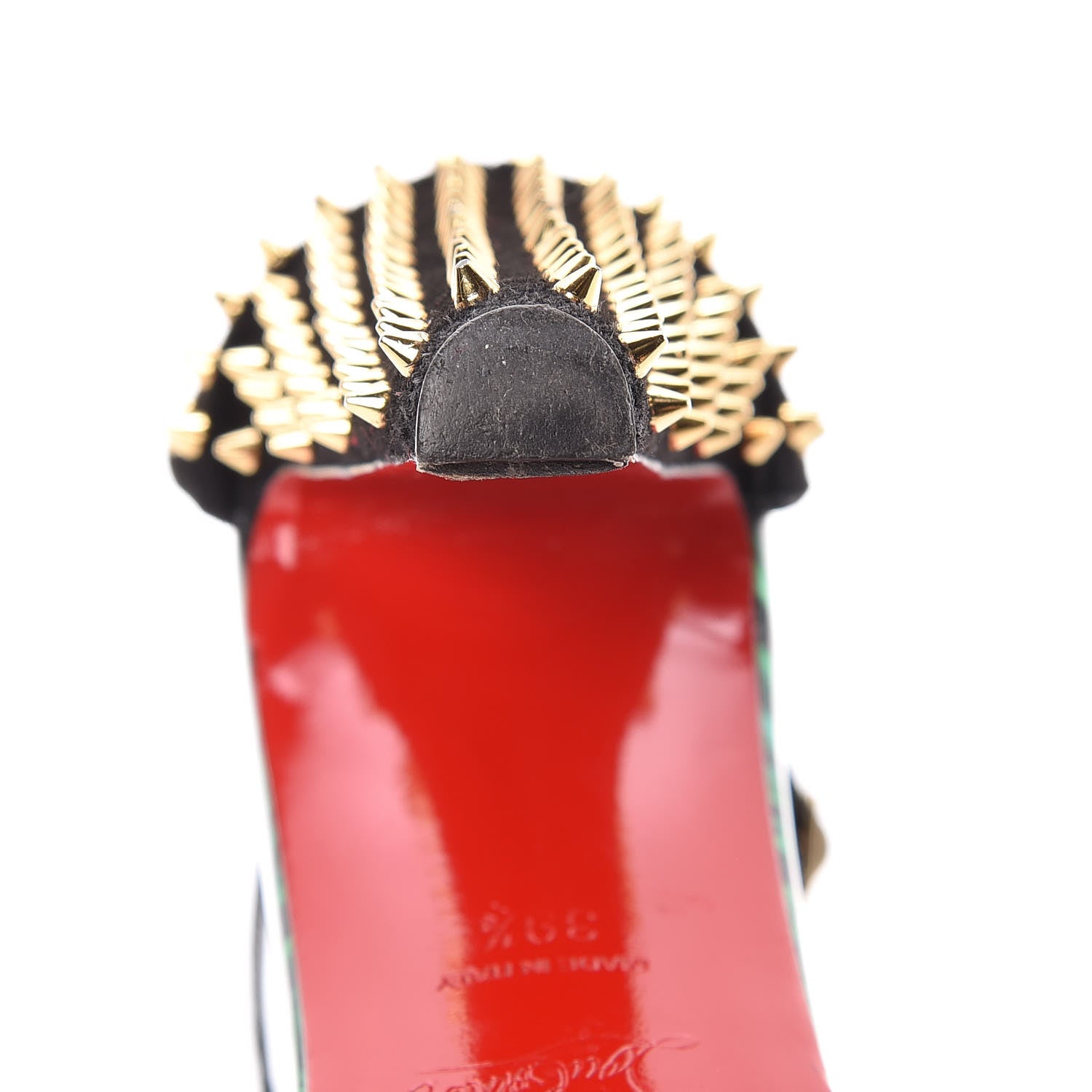 Christian Louboutin Patent Malachite Tropanita 100 39.5 Spiked Sandals Vert 14 of 27