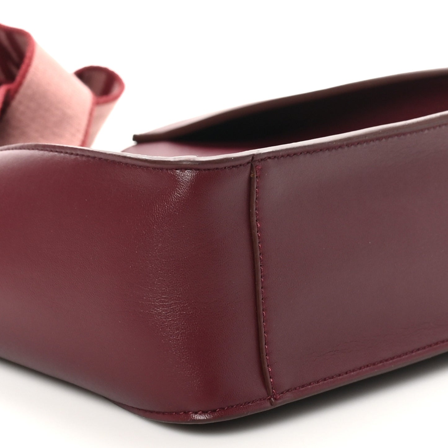 Eco Alter Nappa Perforated Logo Mini Crossbody Wine