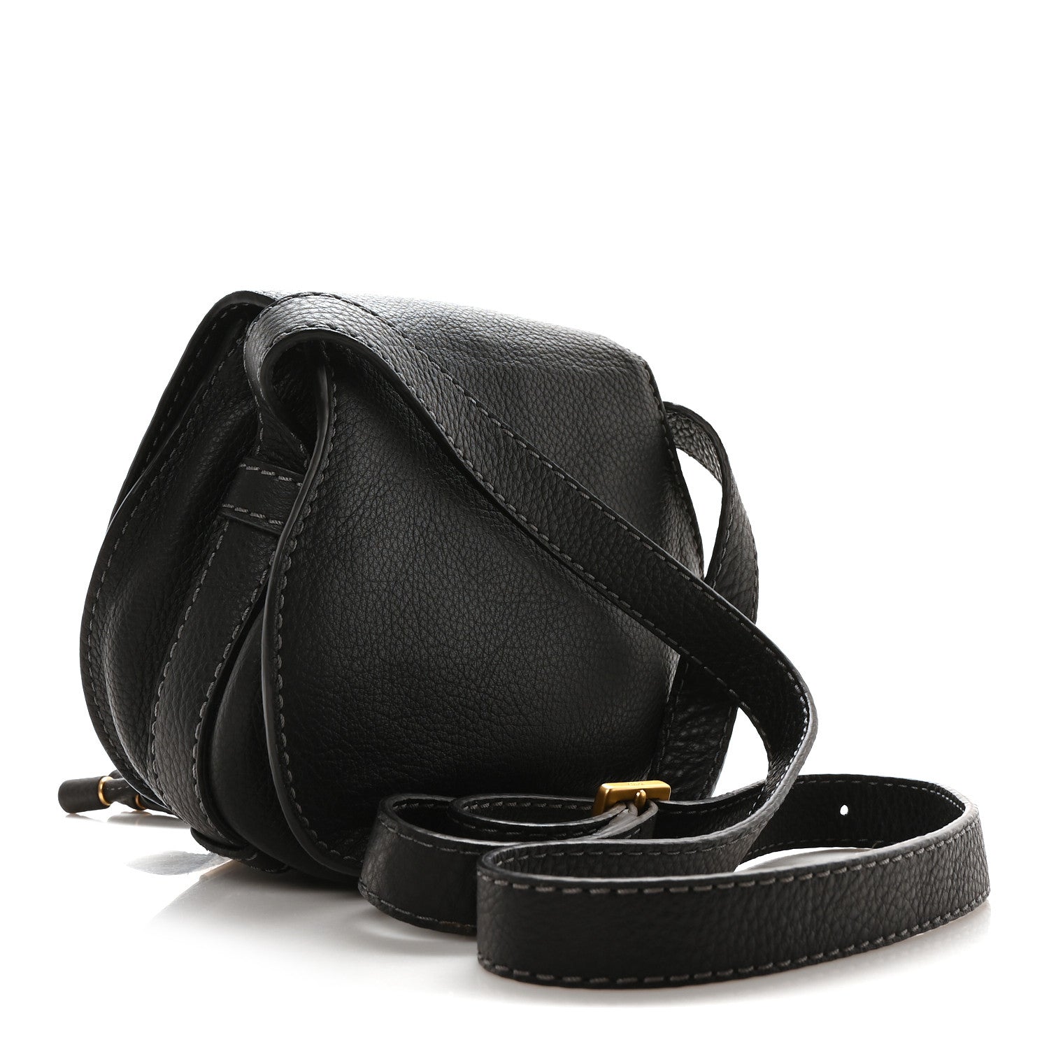 Chloe Calfskin Mini Marcie Round Crossbody Bag Black 3 of 11