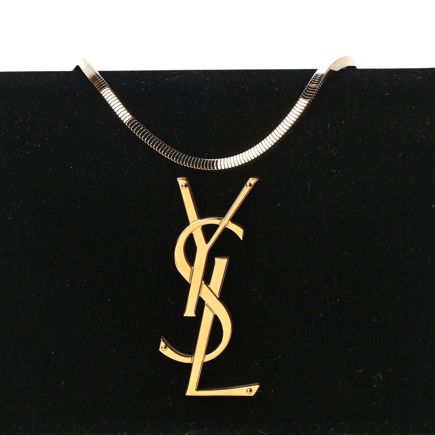 Velvet Monogram Small Kate Slide Chain Crossbody Box Bag Black