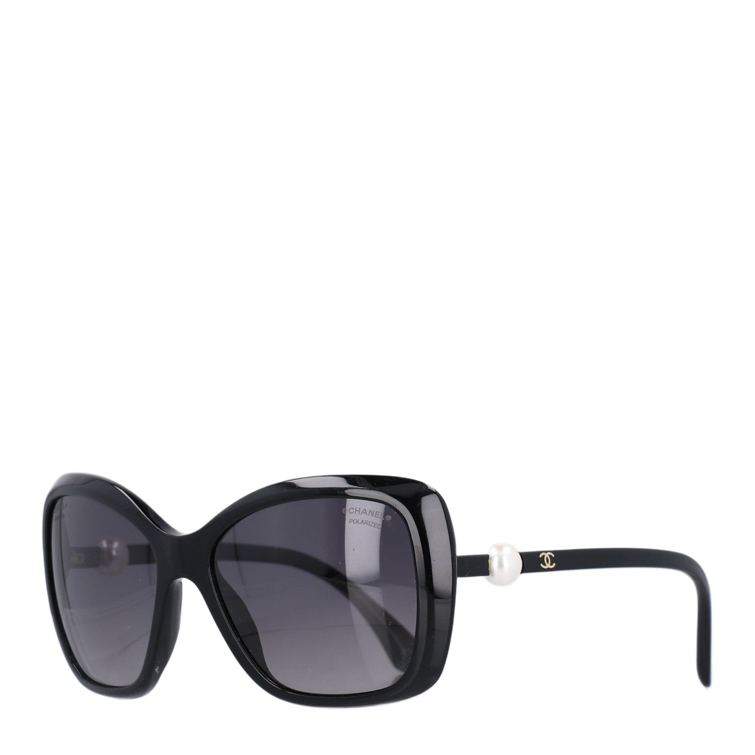 Chanel Pearl Polarized Square Sunglasses 5303-H Black 1 of 7