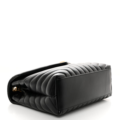 Saint Laurent Calfskin Y Quilted Monogram Medium Loulou Chain Satchel Black 4 of 11