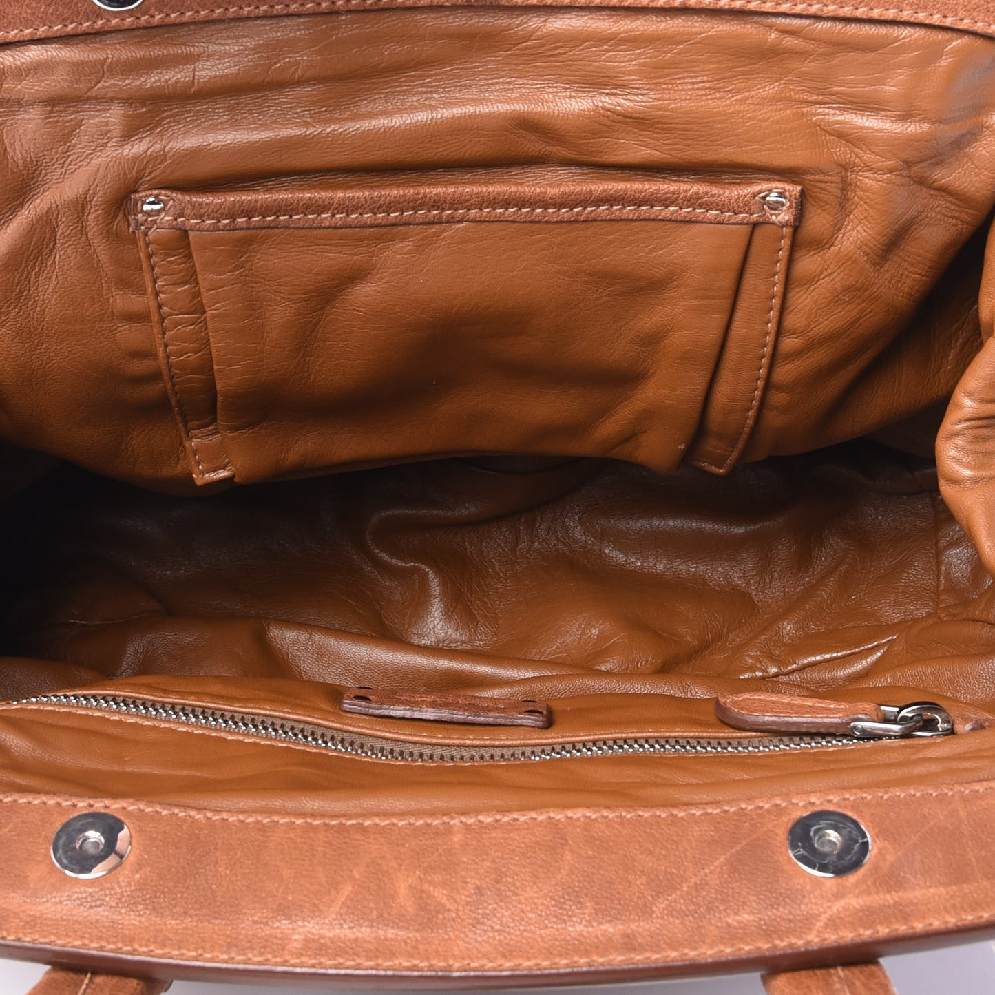 Washed Buffalo Frame Bag Brandy
