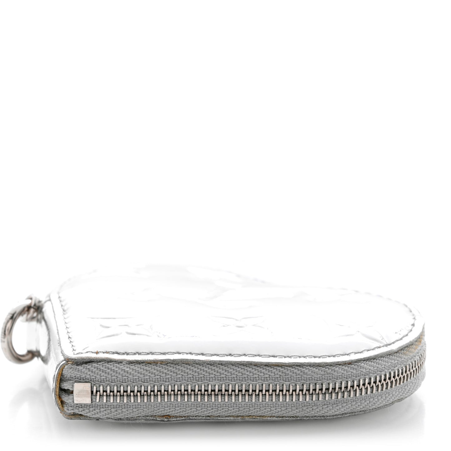 Monogram Miroir Heart Coin Purse Silver