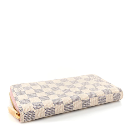 Louis Vuitton Damier Azur Clemence Wallet Rose Ballerine 4 of 13