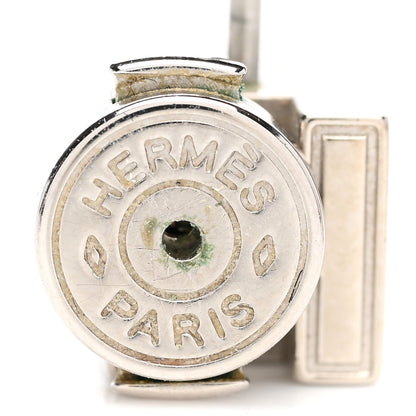 Hermes Palladium Lacquered Cage d'H Earrings Royal Blue 4 of 4