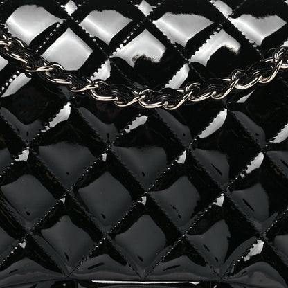 Chanel Patent Quilted Maxi Double Flap Black 8 of 14