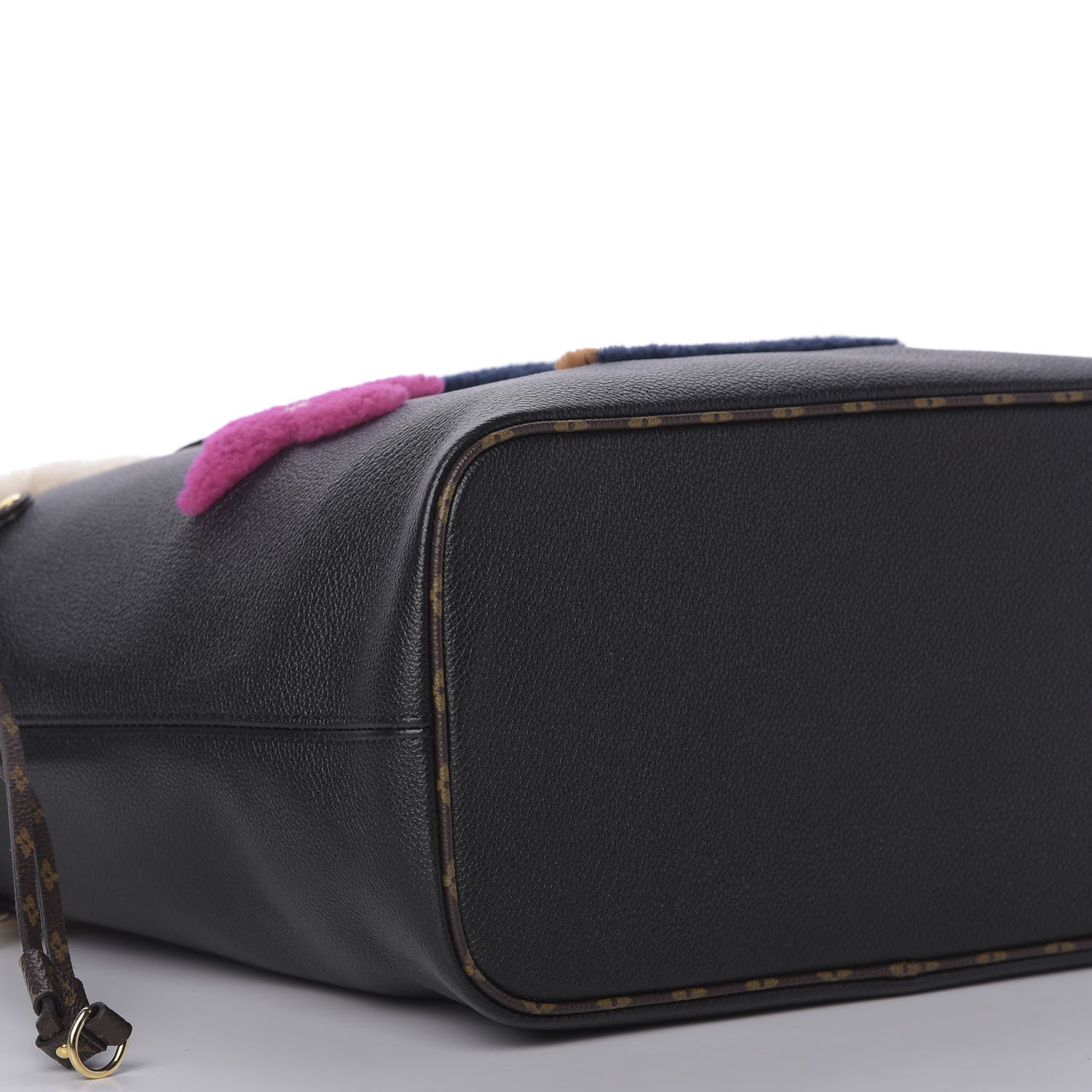 Louis Vuitton Calfskin Monogram Teddy Neverfull MM Black 6 of 9