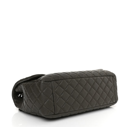 Chanel Calfskin Quilted Small XXL Travel Flap Bag Grey 4 of 8