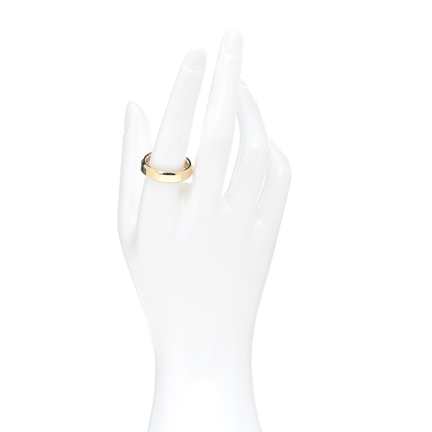 18K Yellow Gold 6mm Beveled Band Ring 60 9