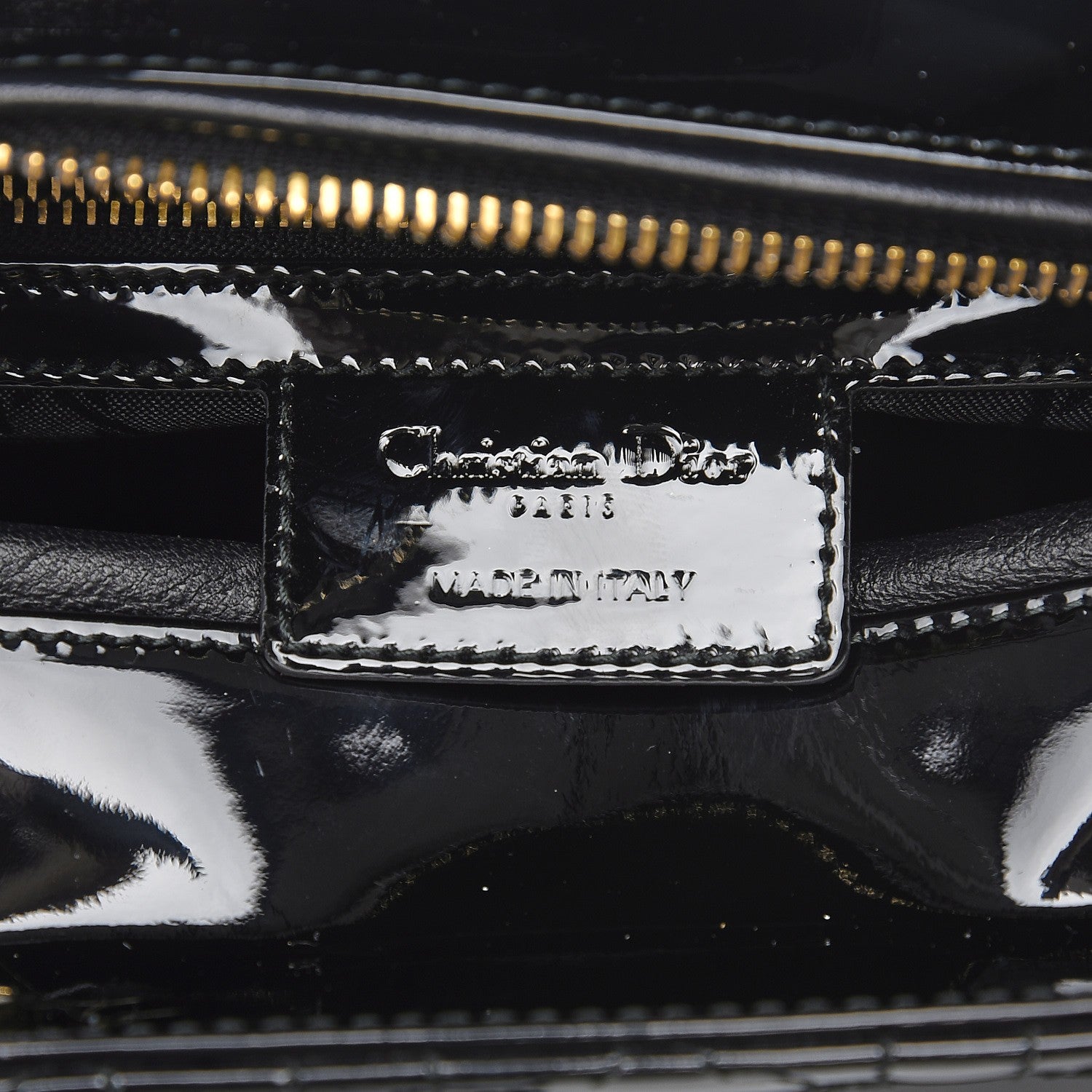 Christian Dior Patent Cannage Medium Lady Dior Black 7 of 9