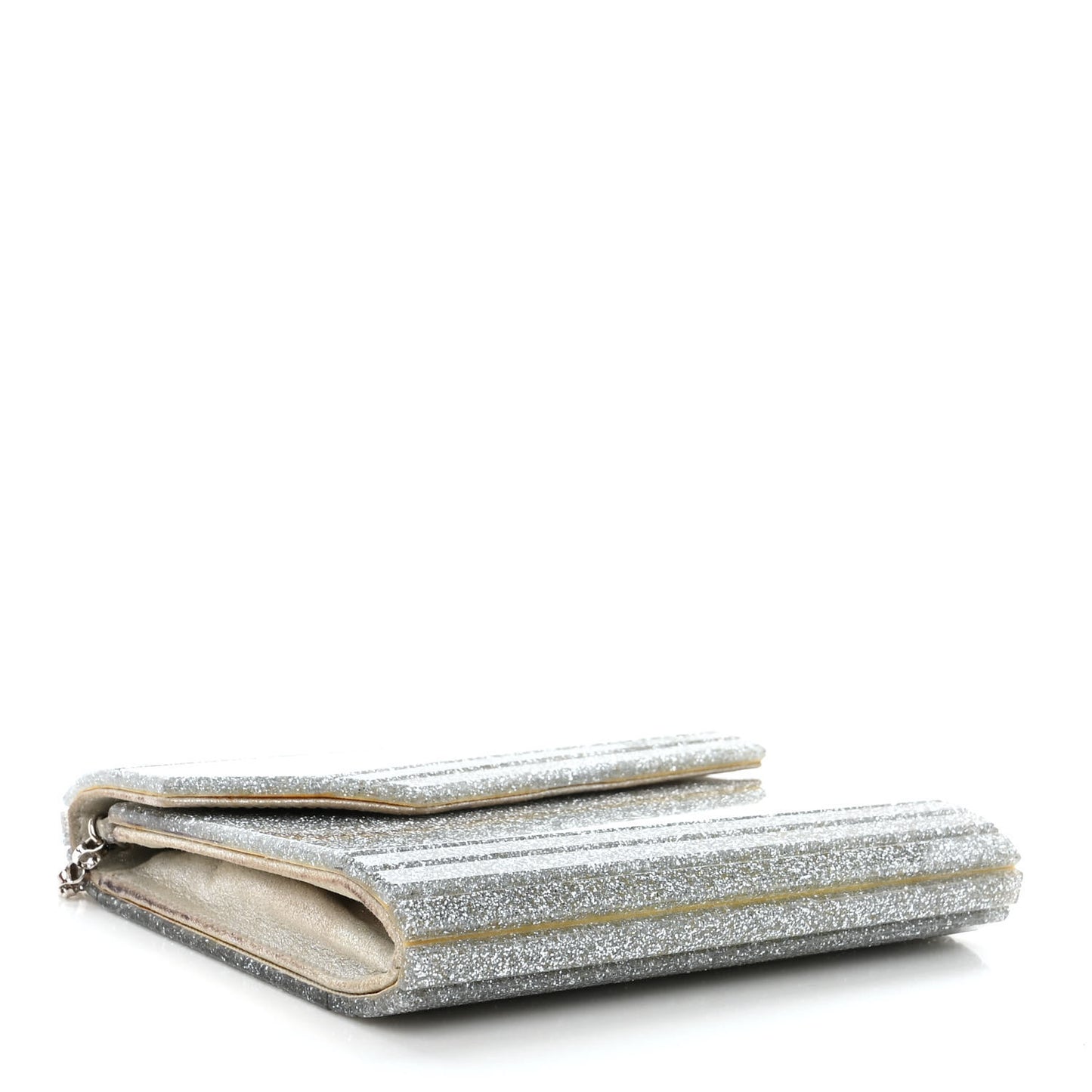 Acrylic Glitter Candy Clutch Silver