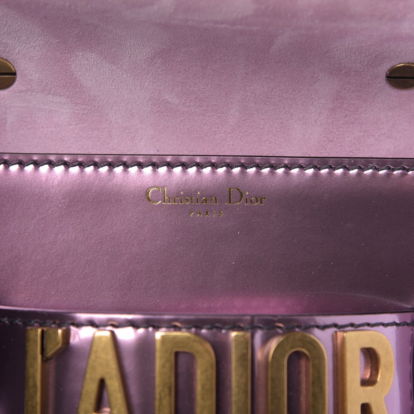 Metallic Calfskin J'Adior Mini Chain Flap Bag