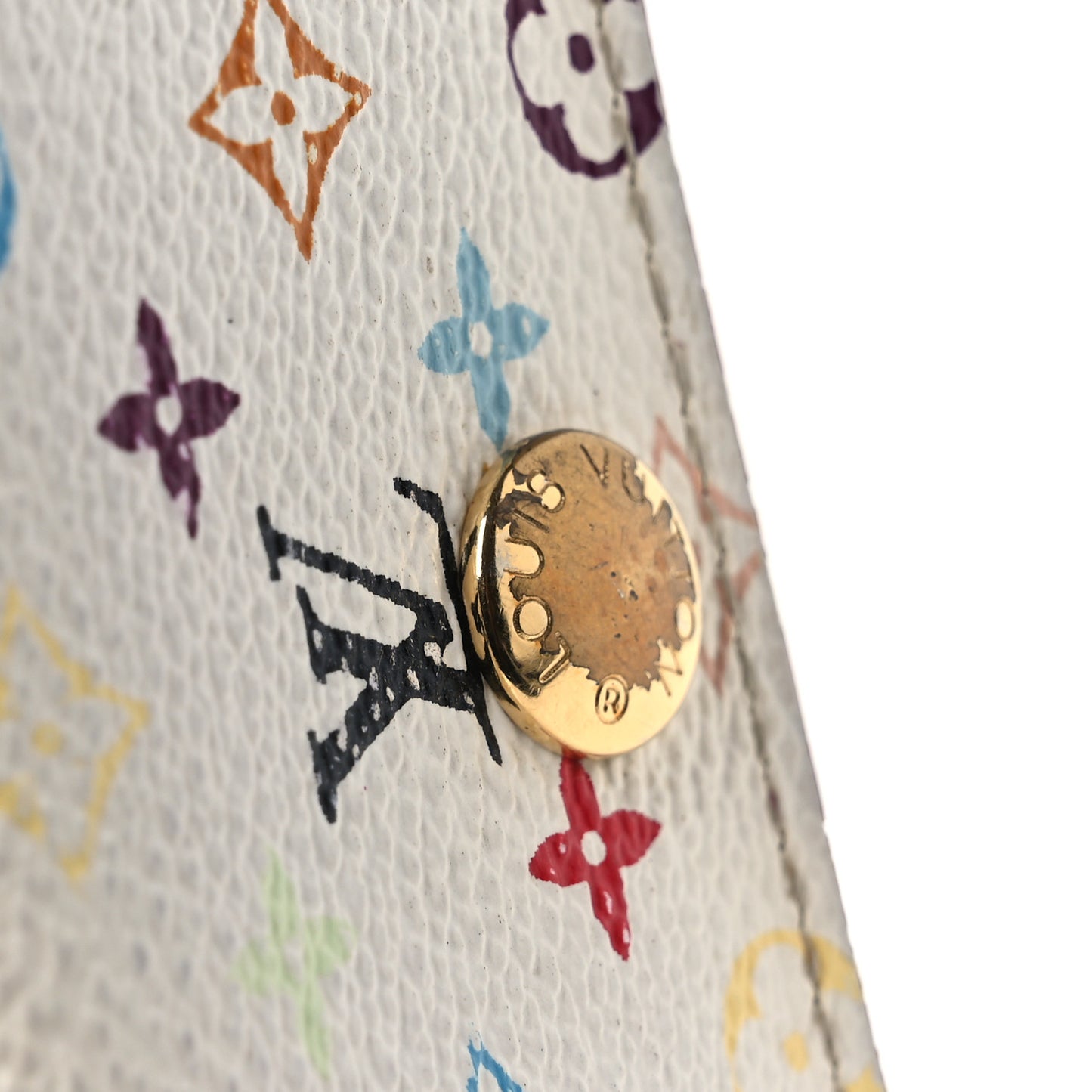 Monogram Multicolor Multicles 4 Key Holder White
