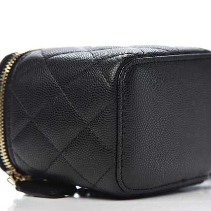 Chanel Caviar Quilted Mini Vanity Case With Chain Black 8 of 11