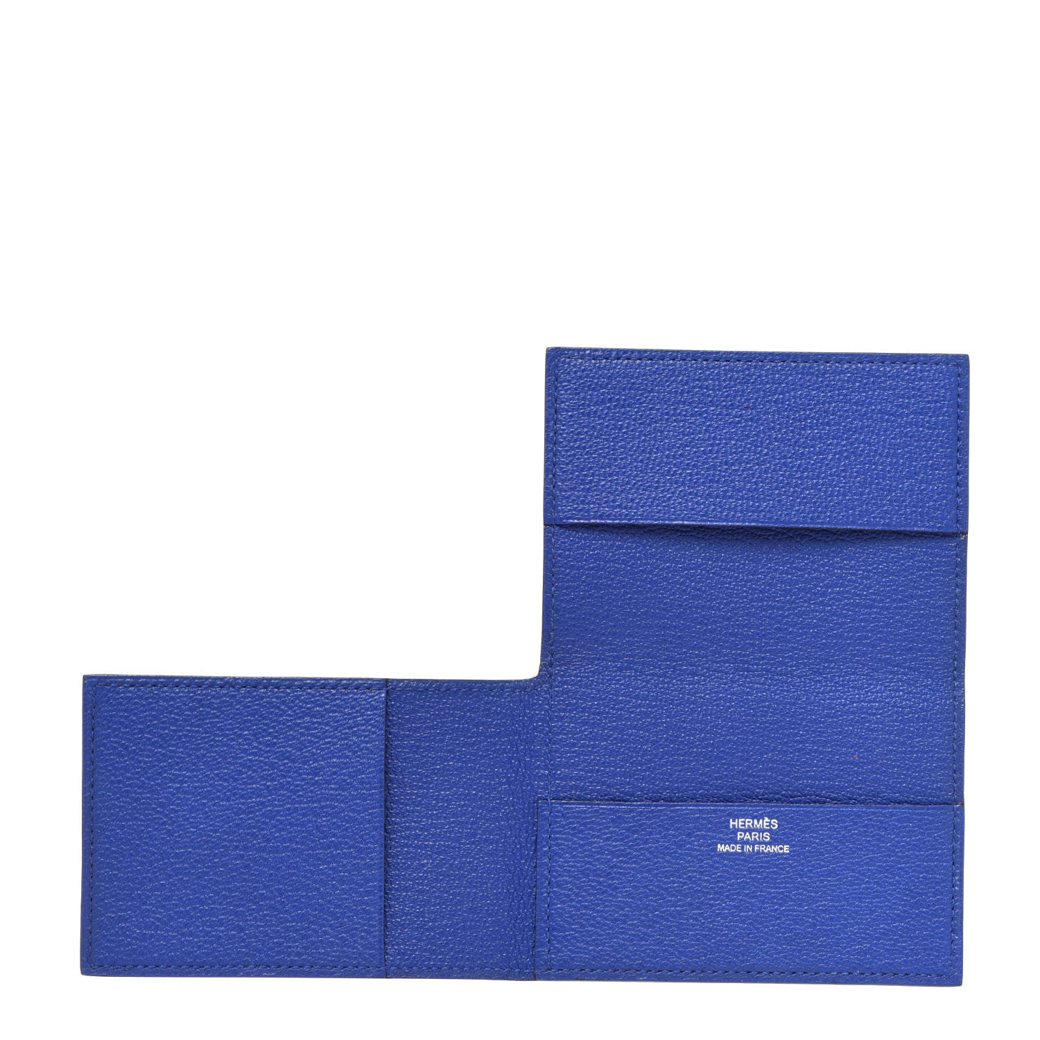 Hermes Chevre Mysore Guernesey Card Case Bleu Electrique 10 of 16