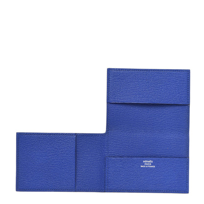 Hermes Chevre Mysore Guernesey Card Case Bleu Electrique 10 of 16