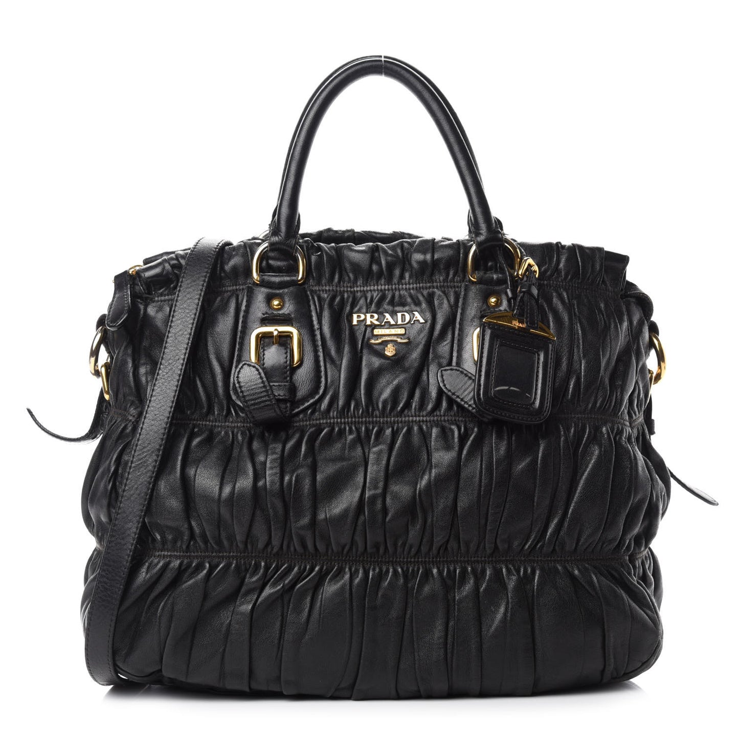 Nappa Gaufre Tote Black