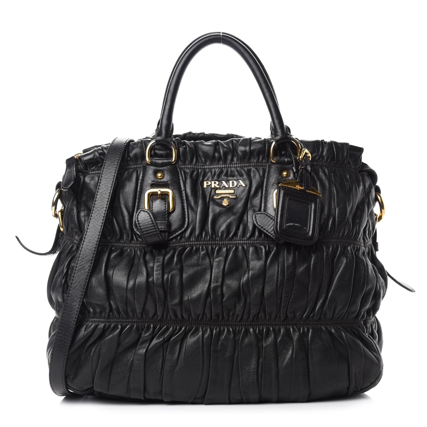 Prada Nappa Gaufre Tote Black 1 of 13