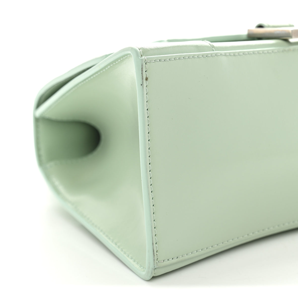 Balenciaga Shiny Box Calfskin Small Hourglass Top Handle Bag Light Green 9 of 10