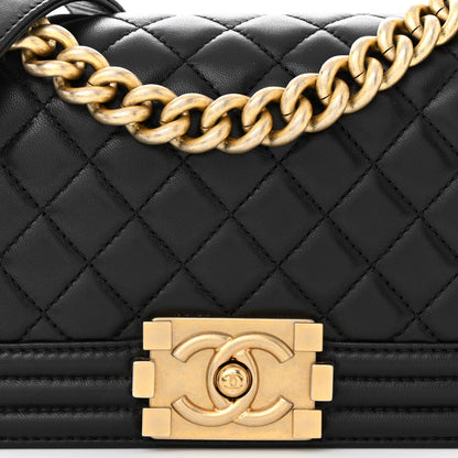 Chanel Lambskin Quilted Small Boy Flap Black 8 of 11