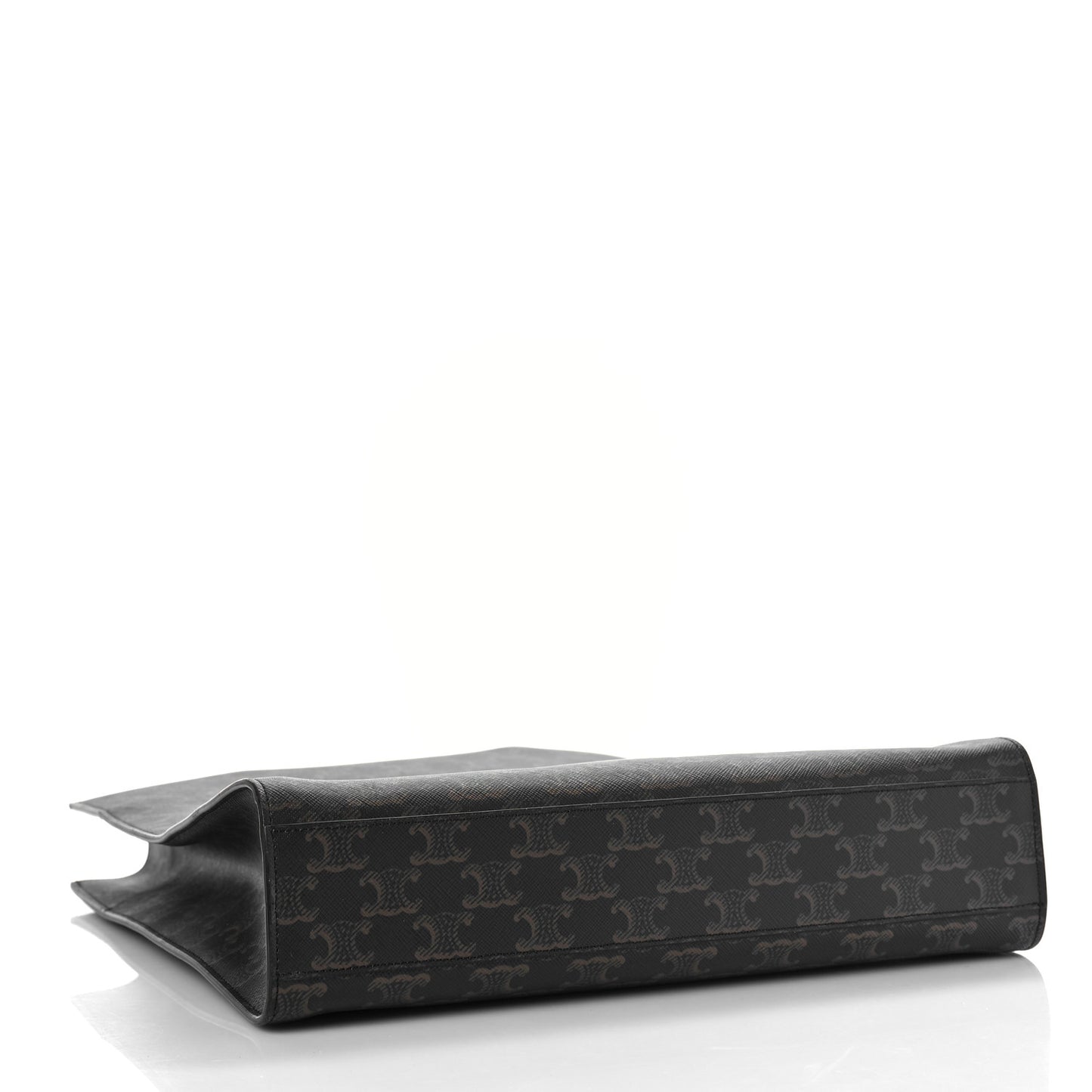 Triomphe Canvas Calfskin Medium Vertical Cabas Black